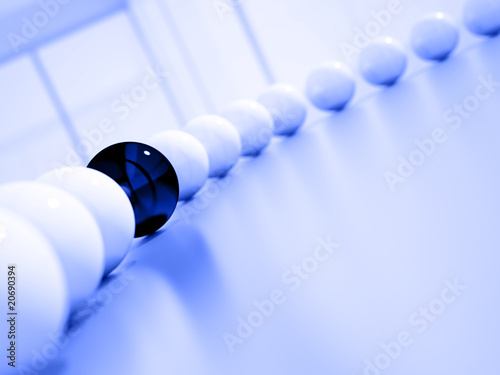 blurred white balls and dar...