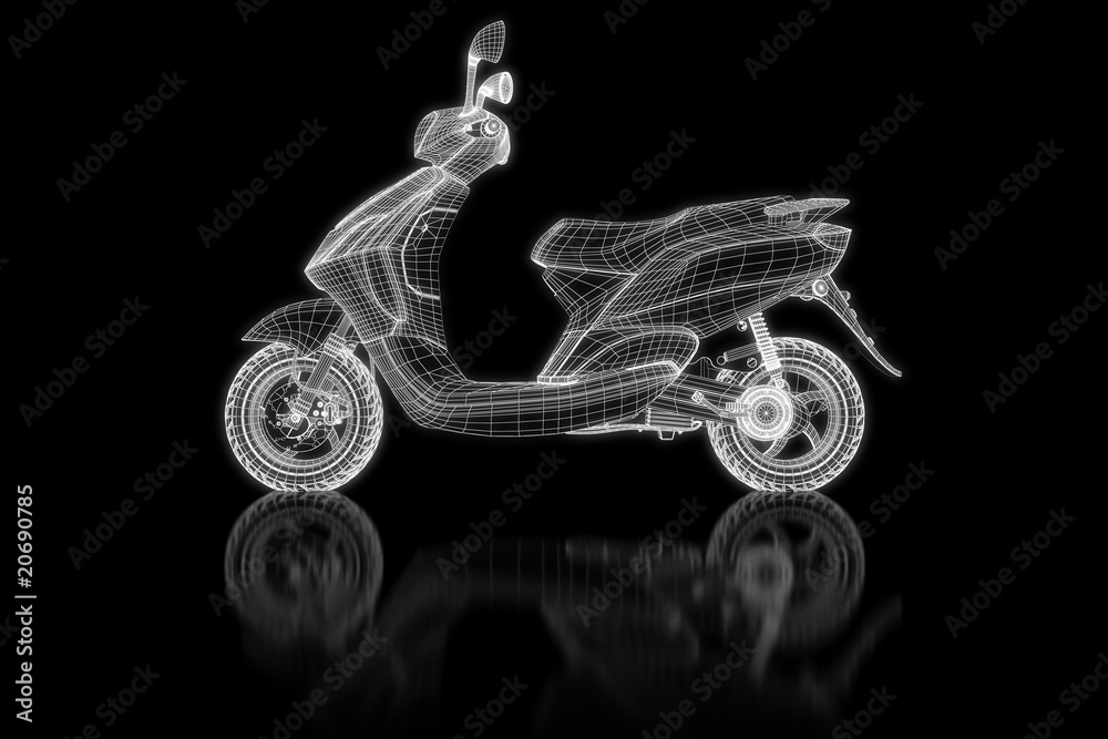 Scooter - 3d construction