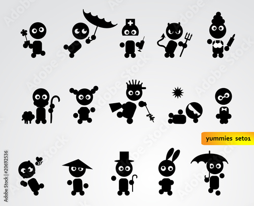 Funny black people icons