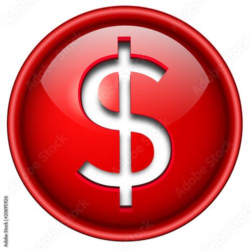 Dollar icon, button.