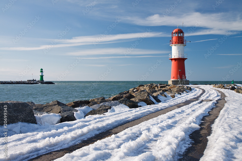 Obraz premium Mole in Warnemünde