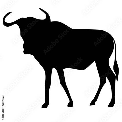 silhouette of gnu