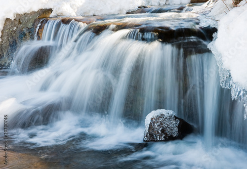 Waterfall movement on the rocks
