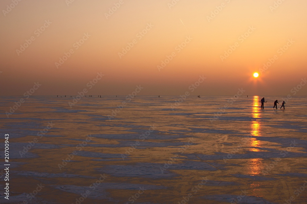 Fototapeta premium Winter am Neusiedler See