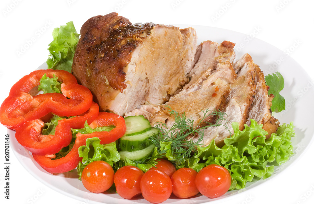 Roast pork with vegetables Roast pork with vegetables