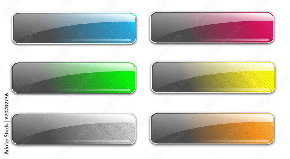 Glass web buttons