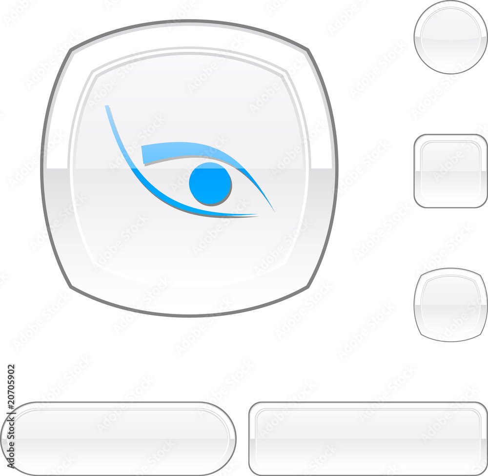 Eye white button. Eye white button.