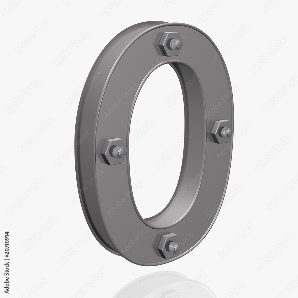 Alphabet - Metall - Zahl-0 Alphabet - Metall - Zahl-0