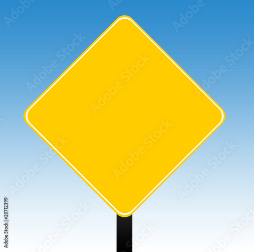 Blank yellow sign