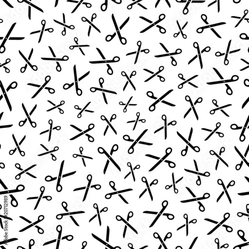 Seamless background with scissors