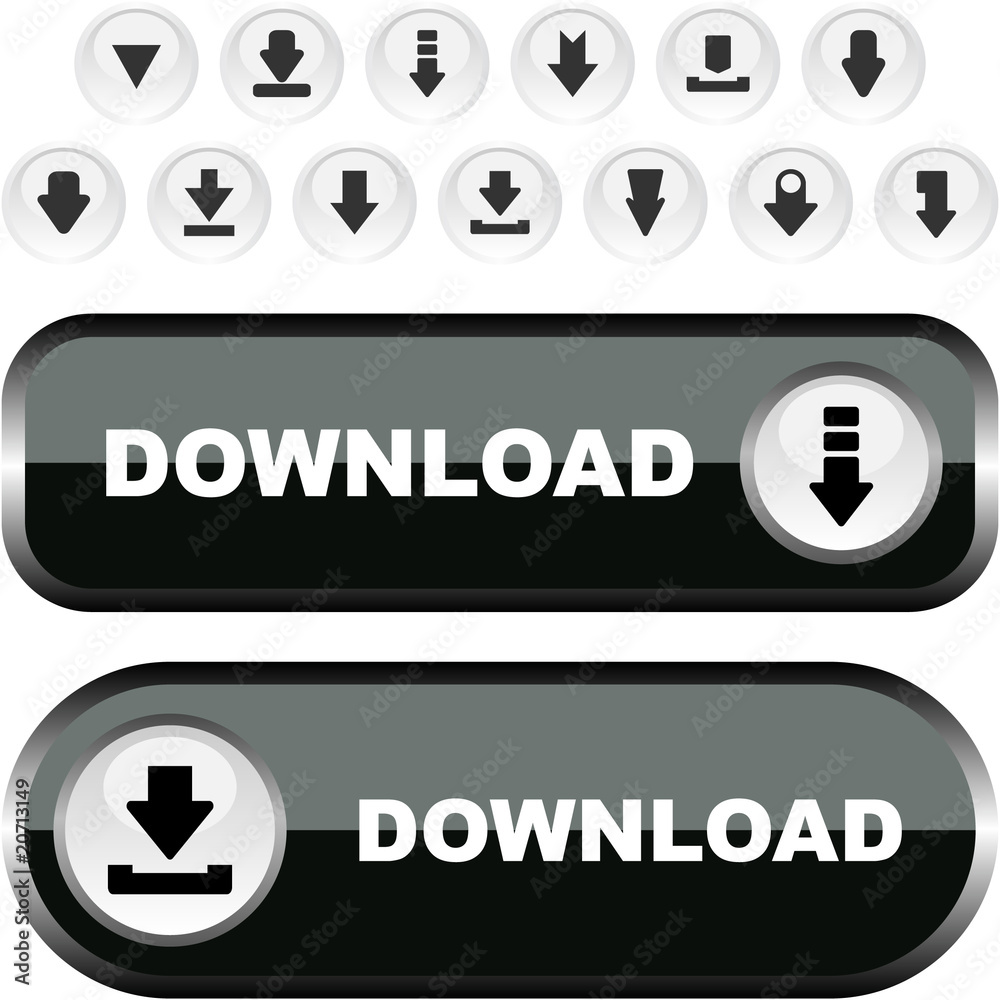 Download buttons. Vector set. Download buttons. Vector set.