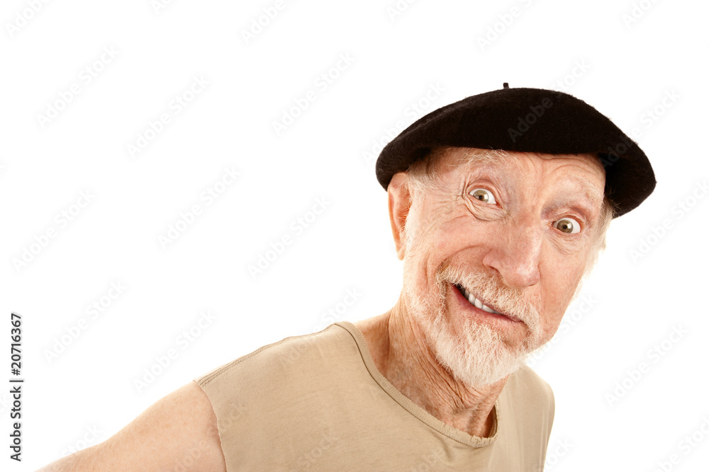Smiling Man in Beret