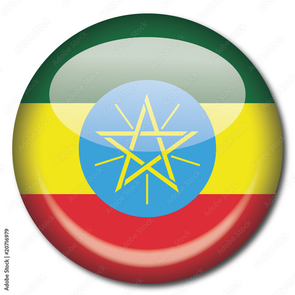 Fototapeta premium Chapa bandera Etiopia