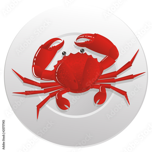 Boiled crab on snack to beer