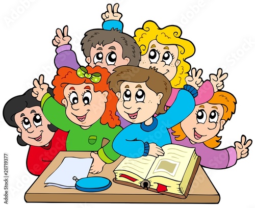 Group of school kids