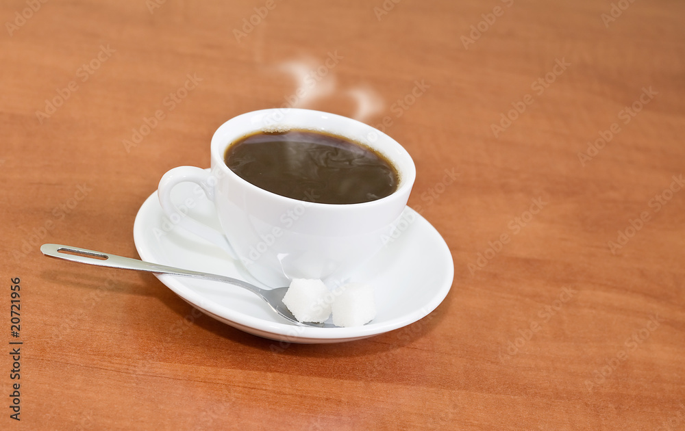 Close-up of white cup of coffee Close-up of white cup of coffee