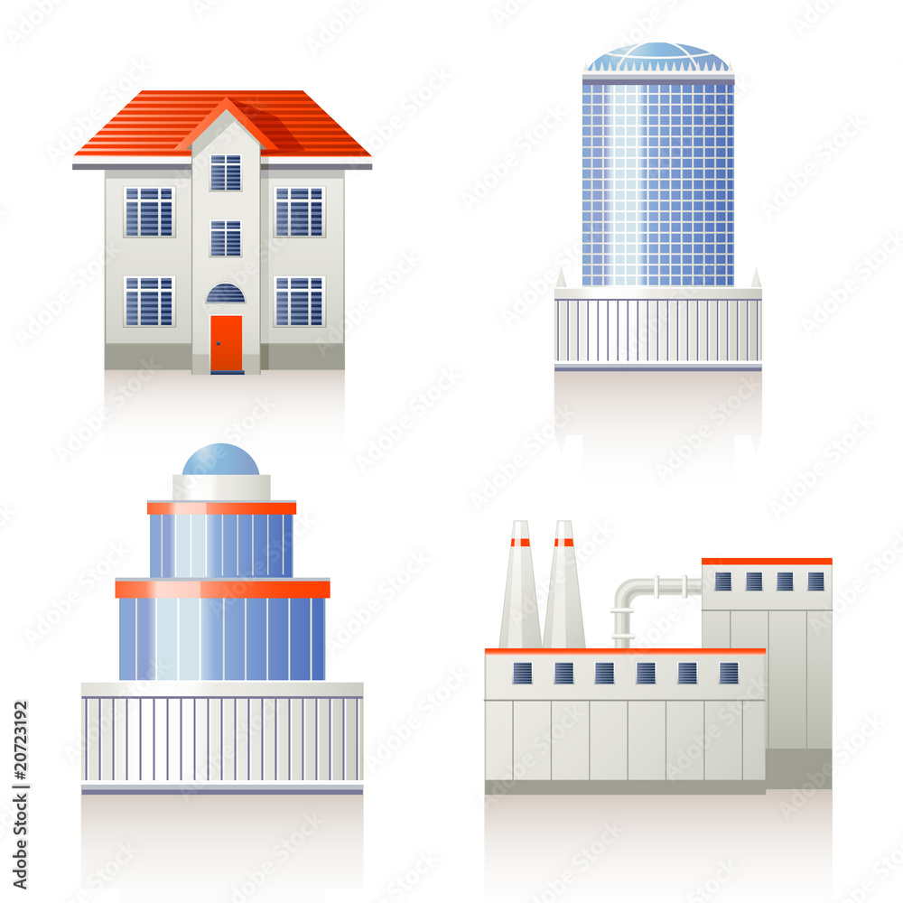 Fototapeta premium Building icon set