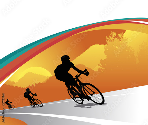 Sport bicycle vector racer