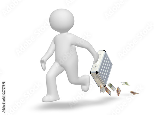 Flucht mit Geldkoffer