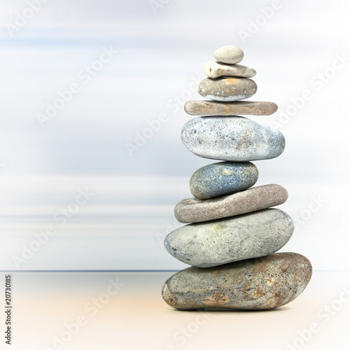 Balance tower of spa rocks