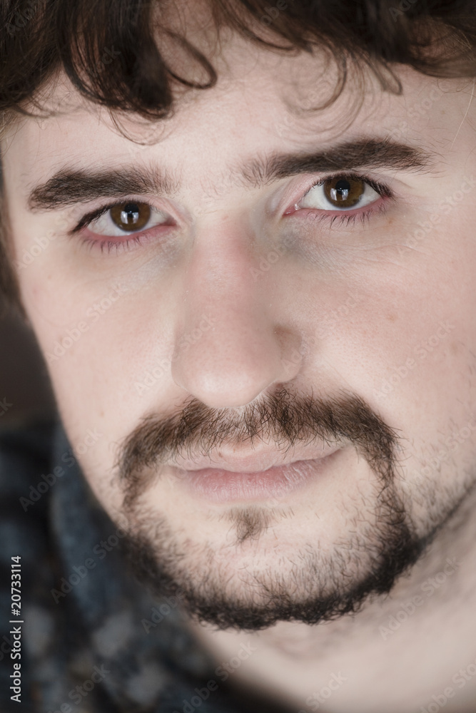 Fototapeta premium Portrait of exhausted young man
