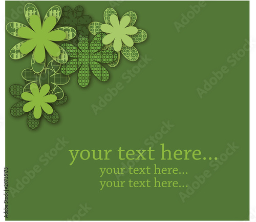 Flowers with green background