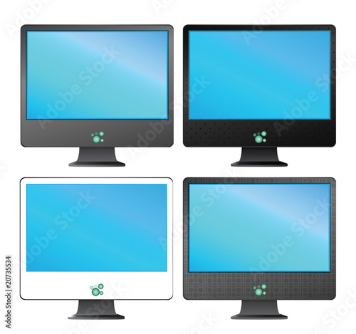 Four monitors vector