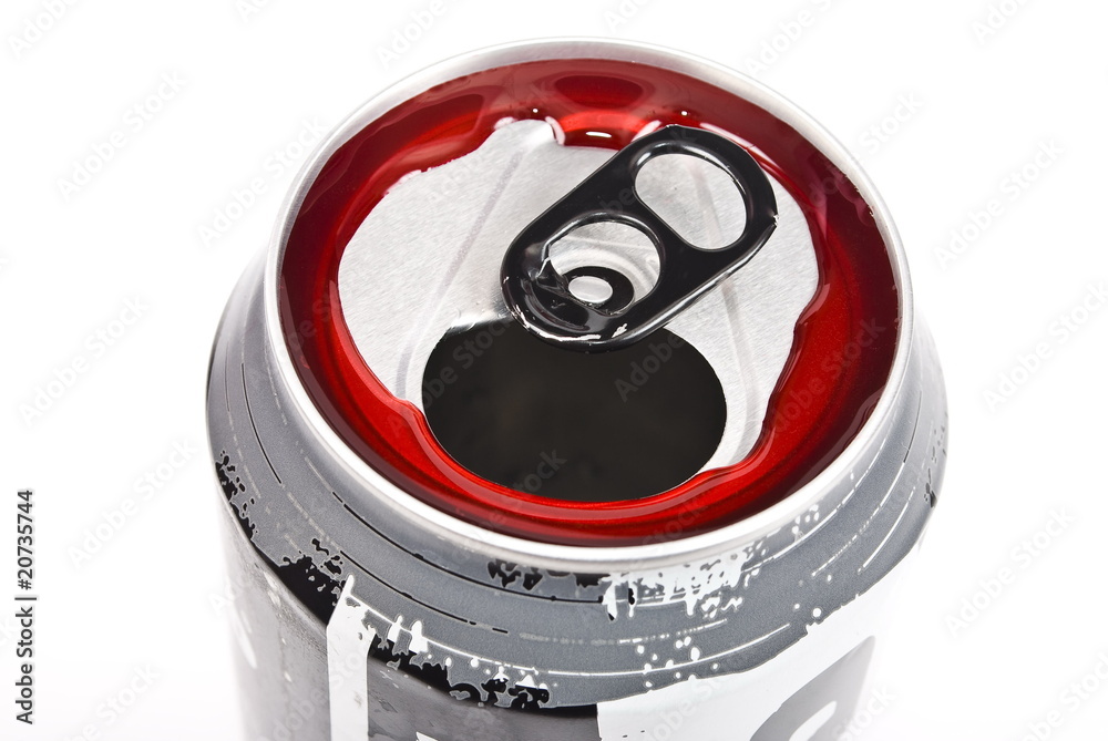 Naklejka premium Opened aluminum can