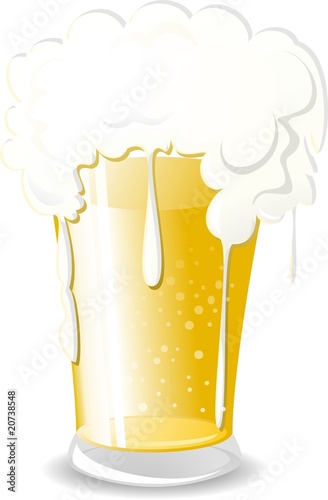 Birra Bicchiere-Beer Mug-Verre de Biere-Vector