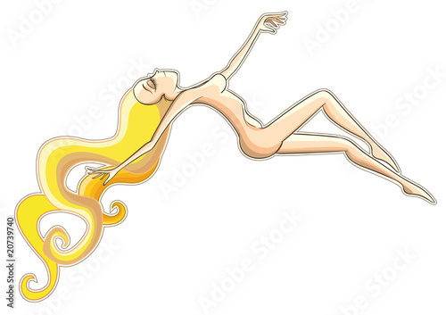 Girl relaxes isolation