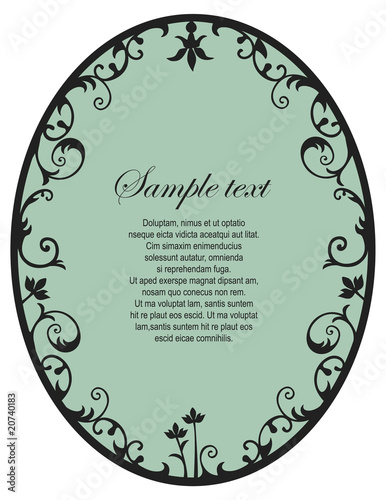Black vintage frame