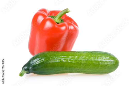 Red Paprika and Cucumber Vegetables
