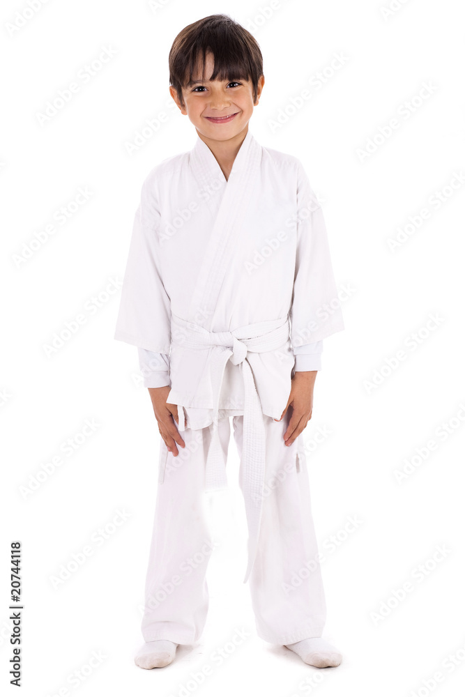 Karate kid in uniform Karate kid in uniform