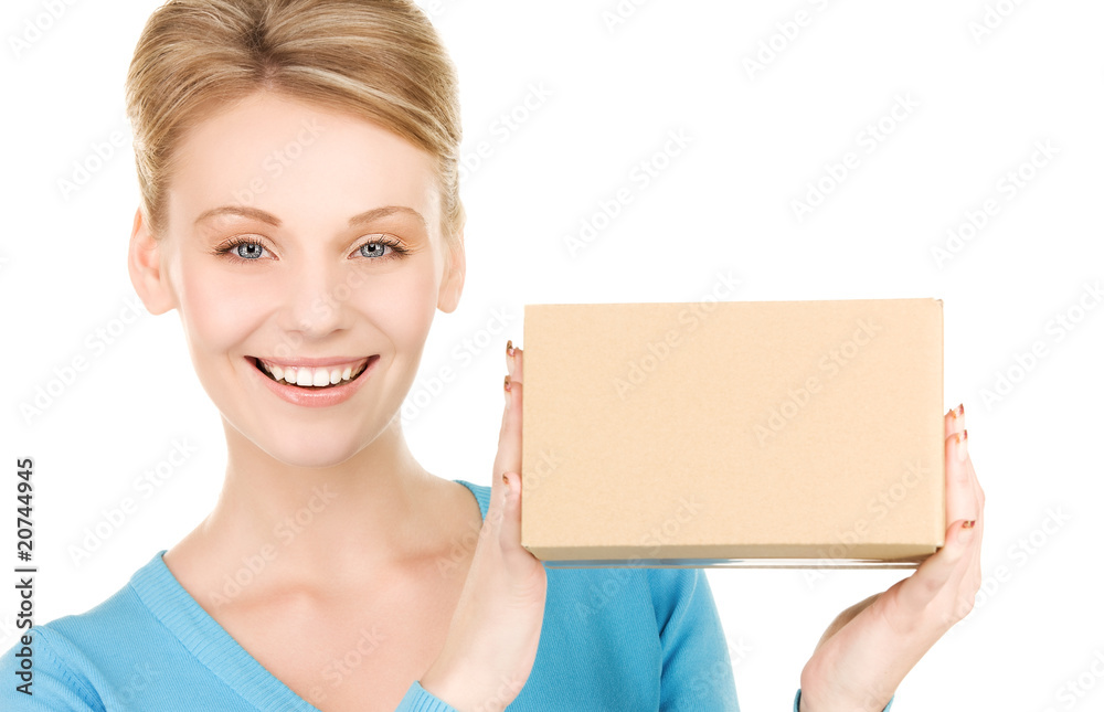 businesswoman with parcel businesswoman with parcel