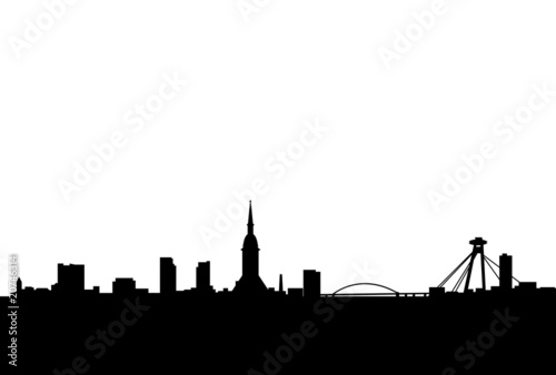 Canvas Print bratislava city vector skyline