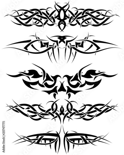 tribal tattoos set