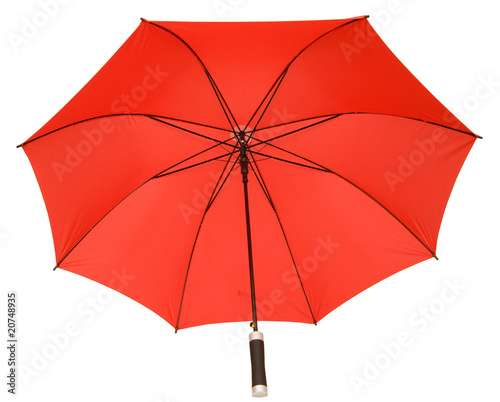 isolated red umbrella