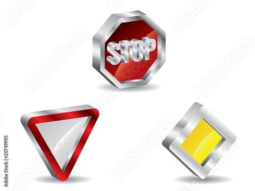 3d traffic signs