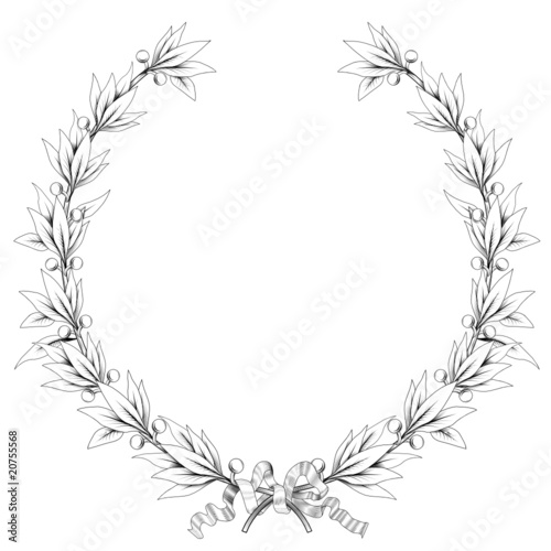 laurel wreath (black and white colors)