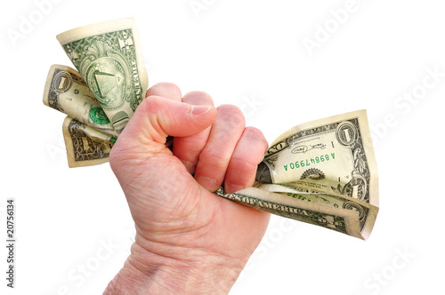 Fist Holding Dollar Bills