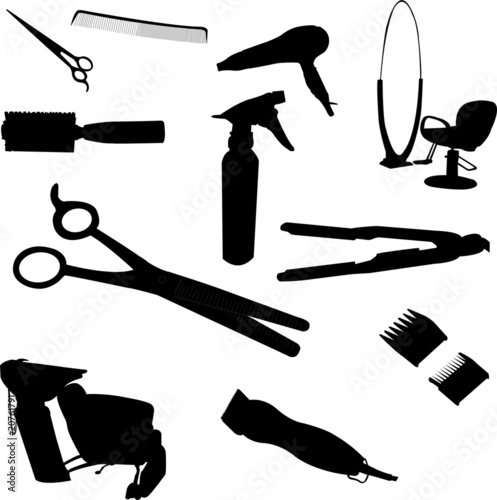 hair equipment - vector