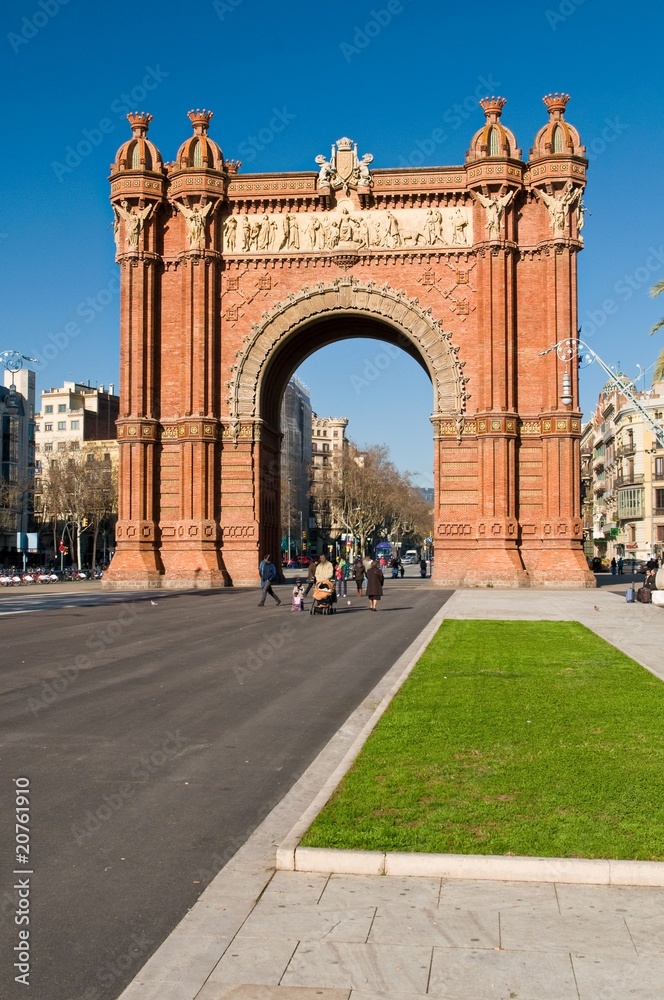 Arc de Triomphe in Barcelona, Spain