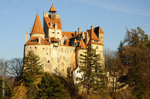 Dracula's Bran Castle at sunset