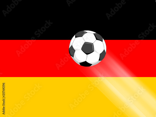 Deutschlandfahne und Fussball