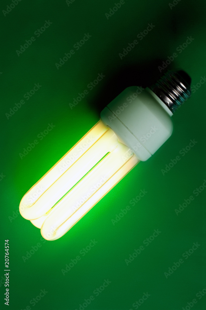 shining fluorescent bulb