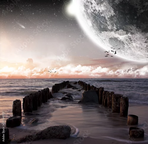 Obraz Planeta krajobrazowy widok od plaży