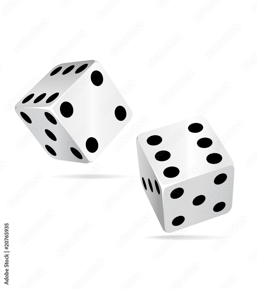 Dices. Casino elements.