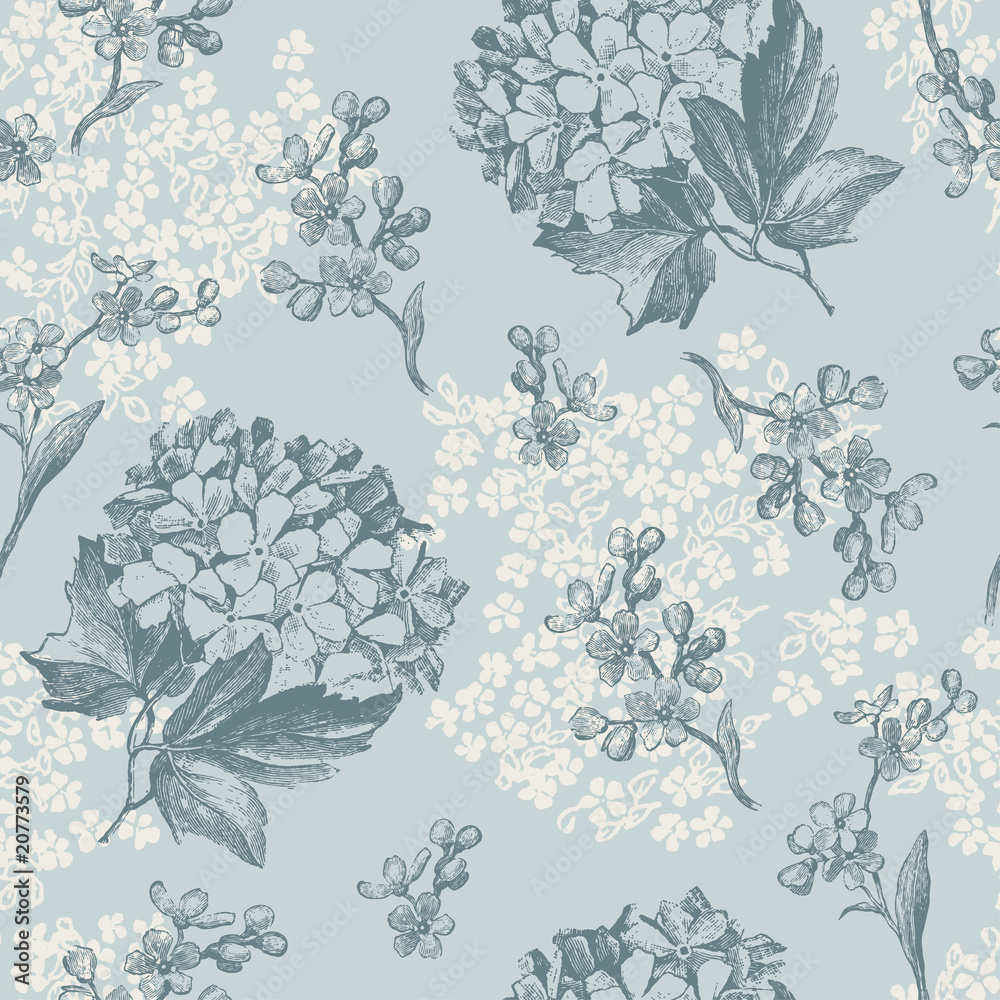 Fototapeta retro floral wallpaper - tiles seamlessly