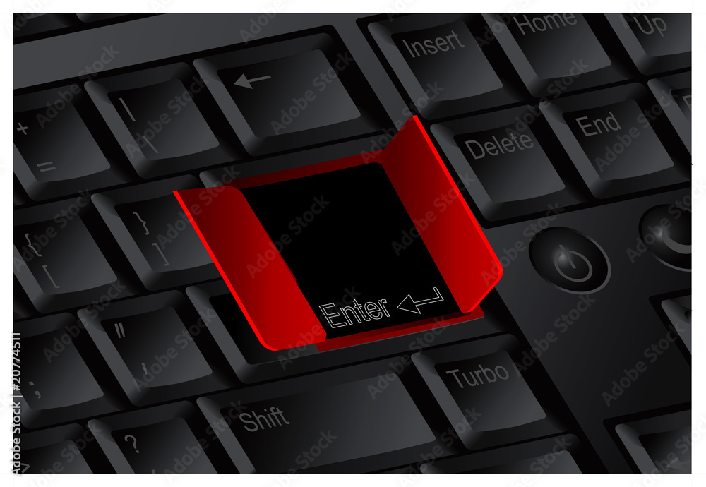 enter door keyboard, vector isolated by groups