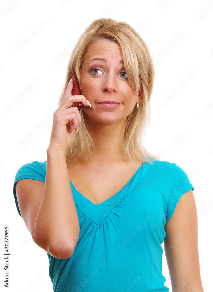 gelangweilte Frau beim telefonieren gelangweilte Frau beim telefonieren